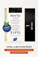 Phytocolor 1 Siyah Amonyaksız Kalıcı Bitkisel Saç Boyası