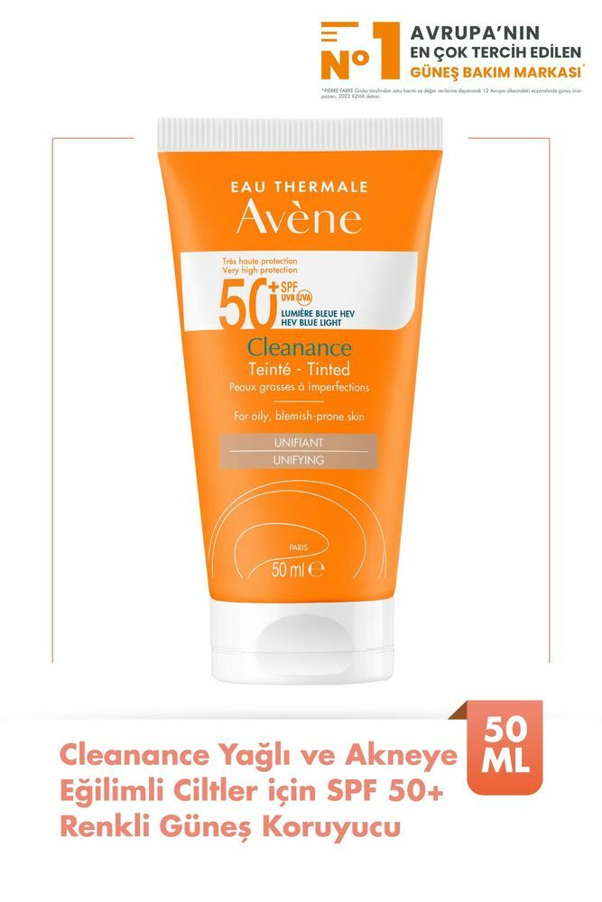 Cleanance Yağlı ve Akneye Eğilimli Ciltler için SPF 50+ Renkli Güneş Koruyucu 50 ml
