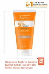 Cleanance Yağlı ve Akneye Eğilimli Ciltler için SPF 50+ Renkli Güneş Koruyucu 50 ml