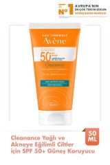 Cleanance Yağlı ve Akneye Eğilimli Ciltler için SPF 50+ Güneş Koruyucu 50 ml