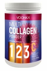 Multi Collagen Powder Hidrolize Kollajen Tip 1 2 3 Vitamin C 300 gr